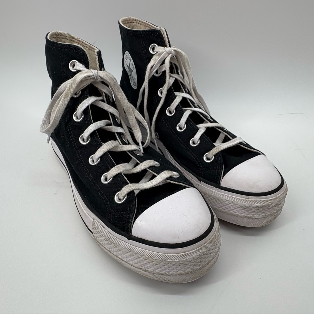 Converse All-Star Women sz 9.5 Black Lift Platform High-Top Sneakers 560845F